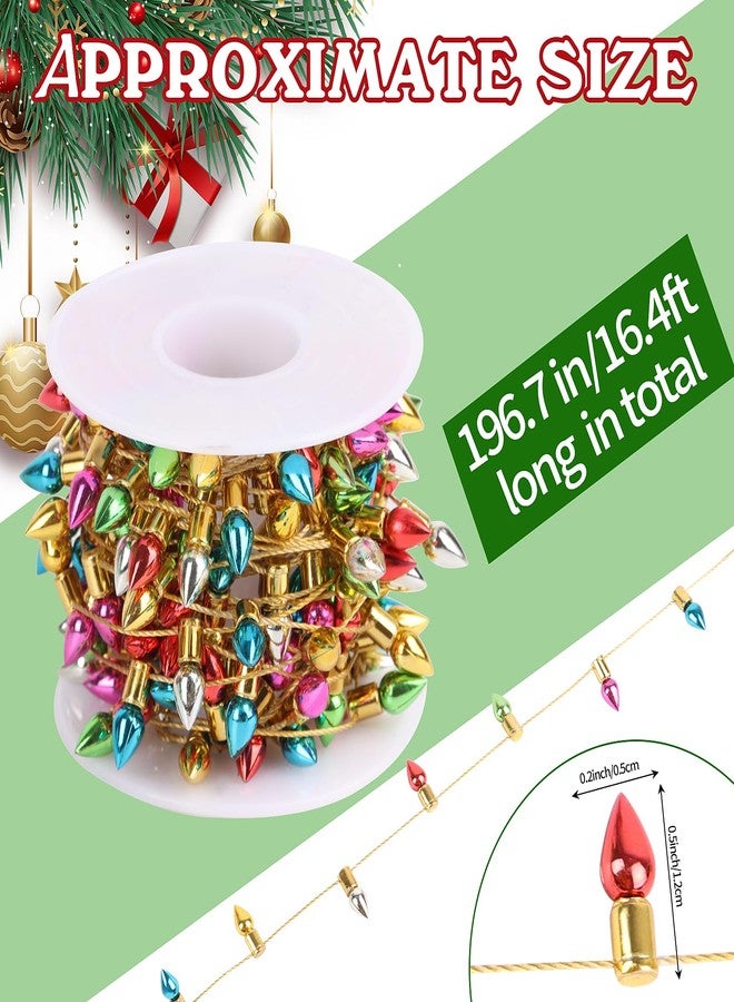 FOIMAS Mini Dollhouse Christmas Lights,Fake String Lights for Christmas Dollhouse Craft Fairy Garden Accessories - Image 2